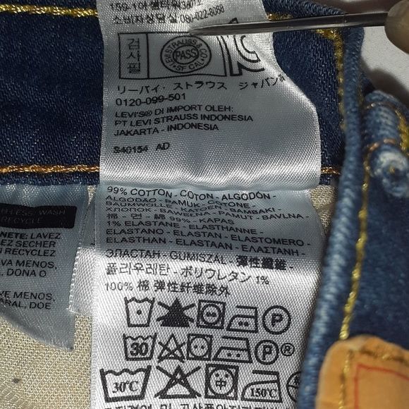 Mens Levi's 510 Skinny Jeans 30" x 30" Distressed - Picture 10 of 12